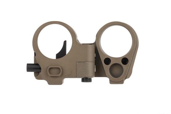 The Law Tactical AR Folding Stock Adapter Gen 3-M FDE makes your ar-15 and ar-308 into a compact weapon system for storage